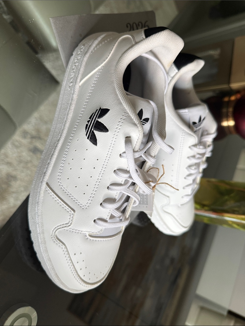 adidas White Low-Top NY 90 J Sneakers